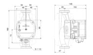 Насос циркуляционный GRUNDFOS ALPHA1 L 25-80 180, с гайками, 92542563