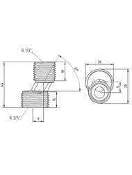 ���������� VALTEC 3/4"� � 1/2"�, 25 ��, � ������������ ������ VTr.670.N.0504