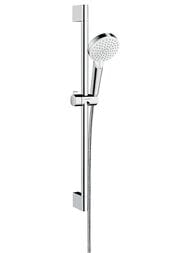 Душевой набор Hansgrohe Crometta 1jet (ручной душ, штанга 65см, шланг 160см) хром/белый 26555400 — миниатюра 1