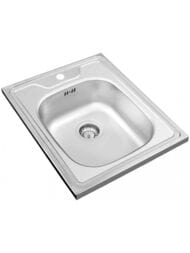 Мойка накладная Ukinox Standart 500х600 матовая нерж. сталь 0,4мм, слив 1 1/2, STD 500.600 ---4C 0C-