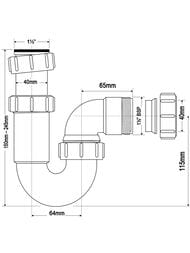 ����� P-�������� McAlpine (1 1/2"�40��) ����� MRSK15