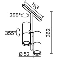 Трековый светильник Maytoni Elti Duo (Элти Дуо) TR005-2-2X12W3K-B Exility 3000K 24Вт 36°, IP20, черный