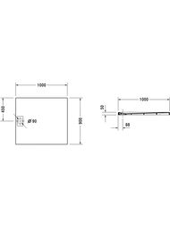 ������� ������ Duravit Stonetto 1000�900 ���������� � ������������, ����� 720166380000000