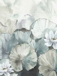 Панно Zambaiti Satin Flowers IV (3,0х5,1) винил на флизелине, серый, Z66873  (рул.)
