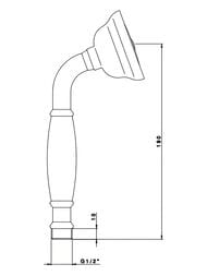 Лейка душевая Nicolazzi бронза, с белой ручкой C7104BZ