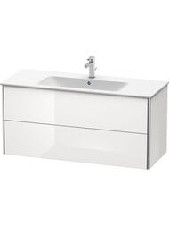 Тумба под раковину Duravit XSquare 1210х560х478 подвесная, 2 ящика, белый глянец XS417402222