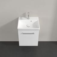 Тумба под раковину Villeroy & Boch Avento (430х514х352) левая, 1 дверца, белое стекло A88700B4