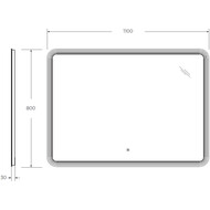 ������� ��������� Cezares Duet 1100x800x30 ���������, ������, ������ CZR-SPC-DUET-1100-800-LED-TCH