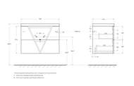Тумба под раковину BelBagno VITTORIA (800х450х570) подвесная, 2 ящика, белая VITTORIA-800-2C-SO-BL