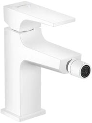 Смеситель Hansgrohe Metropol 32520700  для биде, сливной клапан, белый матовый