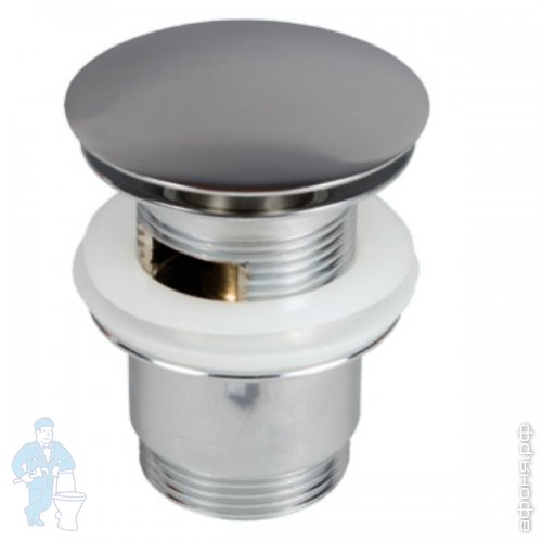 Донный клапан SantecPro для раковины с переливом, click-clack с большой ...