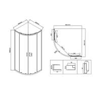 ������� ������ Vincea City 900�900�1950 ������� ������, �������� ����� VSQ-5CT900CLB