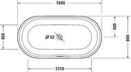 ����� ��������� Duravit Soleil by Starck ���������������, 1600�800��, ����� 700516000000000