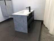 Тумба COMFORTY Франкфурт 90 (910х560х465) подвесная,с раковиной, бетон светлый 00-00007342