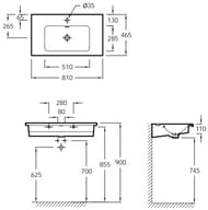 ���������� Jacob Delafon Vox (800�460) EXAE112-Z-00 ������������, ��������� ������, �����