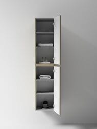 Шкаф-пенал SANCOS Folk PFL35CP 350х350х1650 подвесной, 2 дверцы, реверсивные петли, цвет: Капучино