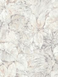 Обои виниловые на флизелине Grandeco Flora (1,06х10,05) листья, бежевые R118128 (рул.)
