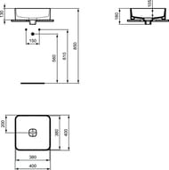 �������� Ideal Standard STRADA II Square Vessel 40 �� (400�400�180) T296201