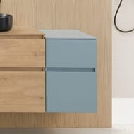 Тумба Burgbad Lin20 400х580х487 подвесная, 2 ящика, голубой USIS040F5395