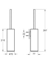 Ерш Vitra Origin подвесной, никель шлифованный A4489434