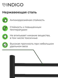 Полотенцесушитель Indigo Line Trinity б/п 800х400 (скр.монт.унив.подкл) черный муар LСLTE80-40BRR — изображение 6