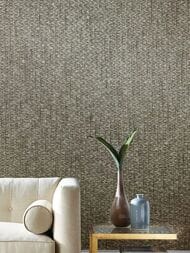 Обои текстильные Carlisle & Co. Textiles (0,91х7,32) орнамент, коричневые LX1092 (рулон)