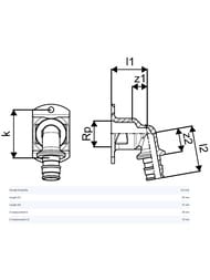 Водорозетка Uponor Q&E 16-1/2"BP под настенную коробку, DR-латунь 1047935