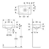�������� Geberit Citterio (450�300�160) KeraTect ���.��� ��������� ������, ��� �������� 500.541.01.1