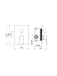 ��������� ��� �����/���� Aquatek ������ AQ1246CR ������������, 2 ������, �������������, ����: ����