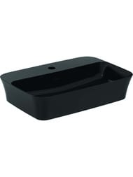 Умывальник IPALYSS Ideal Standard (550х380х145) отвер под смеситель, перелив, черный матовый E2077V3 — миниатюра 1