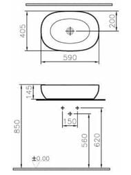 �������� ��������� Vitra Outline (590�405�145) ����������������� ��������, ����� ���.  5995B401-0016