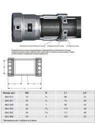 ����� ��������� ����� VIEGA Megapress 1"�1" SC-Contur, DN 25, �������. �����,  694838