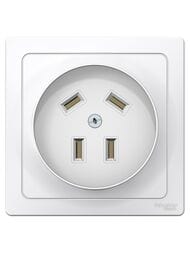 Розетка Systeme Electric BLANCA скрытой установки силовая 3р+n, 32а, 400в, белый BLNSR003241