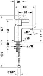 ��������� ��� �������� Duravit D-Neo S DE1010002010 151 ��, ������������, ��� ������� �������, ����