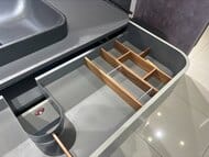 Уценка! Тумба с раковиной Duravit Happy D.2 Plus 1300х408х550 2 ящ., подсветка, цвет: серый матовый
