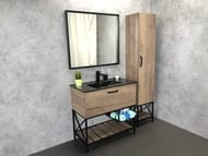 Зеркало COMFORTY Бредфорд-90 (900х800х40) черный 00004147988
