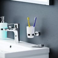 Стеклянный стакан AM.PM Sense L с настенным держателем, хром A7434300