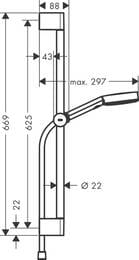 ������� ����� Hansgrohe Pulsify Select 24160670 3jet Relaxation �����, �����,������ 65��, ���.������