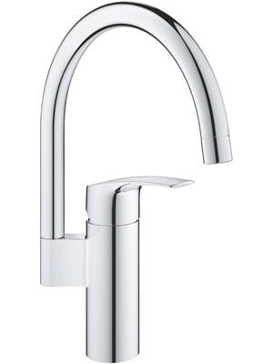 Смеситель Grohe Eurosmart 33202003 для кухни, высокий С-образный излив, однорычажный, цвет: хром