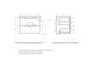 ����� ��� �������� BelBagno MARINO (650�450�500) ���������, Rovere Nature MARINO-650-2C-SO-RN-P