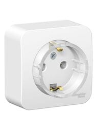 Розетка Systeme Electric BLANCA с заземлением, без шторок, (тонкая), 16А, 250В, белый BLNRA110111