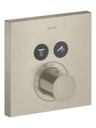 Смеситель Axor ShowerSelect 36715820 для душа встраиваемый, термостат, 2 потребителя, шлиф.никель