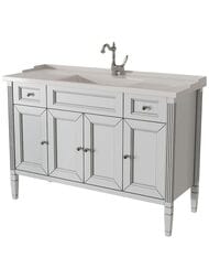 Тумба под раковину Caprigo Альбион Промо 120 grey 1225х885х468 2 выдвижных ящика 33316-В077