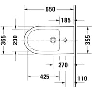 ���� ��������� Duravit No.1 370�650��, ����� ��������� ��� ��������� 22971000002