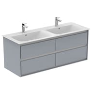 Тумба подвесная Ideal Standard CONNECT AIR 1300х517х440 4 ящика, серый глянец и белый E0824EQ