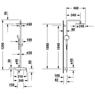 ������� ����� Duravit C.1 �� ����������, ������ � ������� ����� 240��, ���� C14280007010