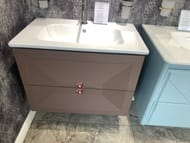 Уценка! Тумба с раковиной Caprigo MODO-Quarta 80 770х564х470 подвесная, 2 ящика, цвет: шоколад
