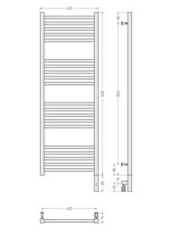 СУНЕРЖА Модус 3.0 Полотенцесушитель 1200х400 белый матовый, МЭМ правый 30-5701-1240