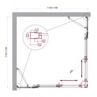 ������� ������ BelBagno LUCE-A-22 (1150�1150�1950) LUCE-A-22-90+25-C-Cr ������ ��������./����. ����