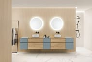 Умывальник Burgbad Sys30 360х360х120 накладной, керам., с донным клапаном, белый мат. SGJQ036C0037
